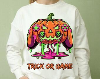 Gamer Halloween PNG: Spooky Pumpkin Game Controller Design (Digital Download)