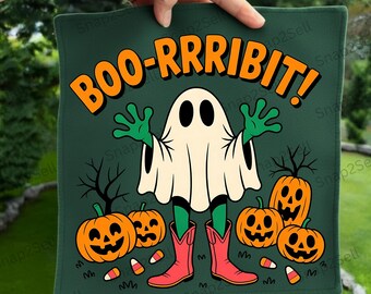 Boo-rrrbit Ghost PNG: Spooky Halloween Design (Digital Download)