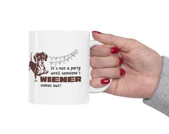 Wiener Party Ceramic Mug 11oz