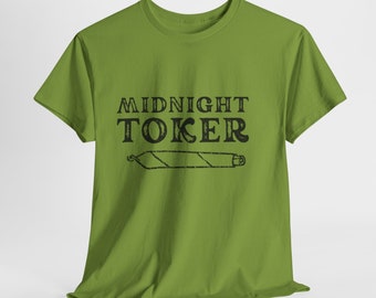 Midnight Toker Weed Unisex Heavy Cotton Tee