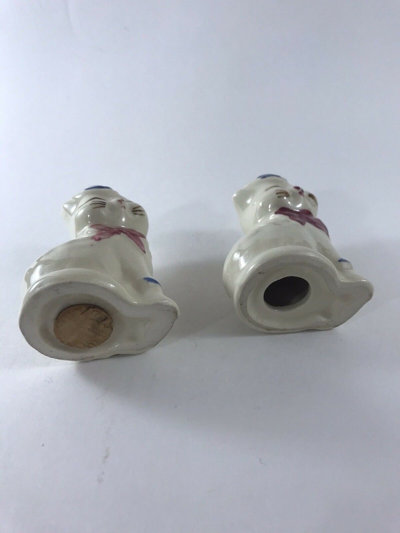 Vintage 1940/'s Puss N Boots Cat Salt and Pepper Shakers Set Two EUC
