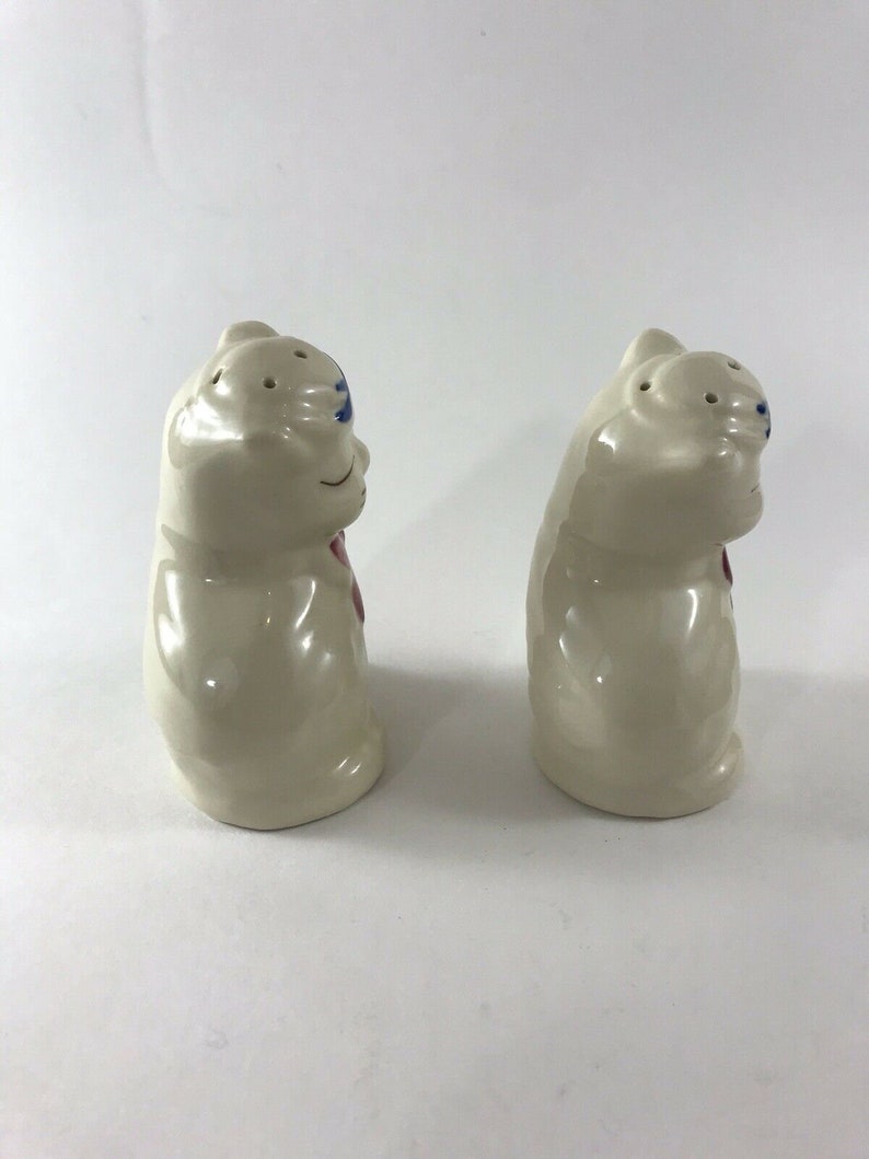 Vintage 1940/'s Puss N Boots Cat Salt and Pepper Shakers Set Two EUC