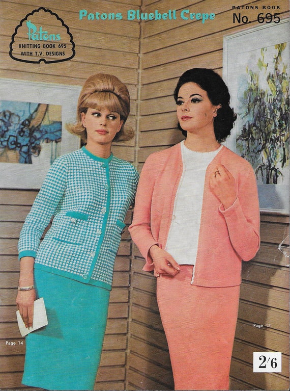 1043 LADIES HANDKNITS JUMPER TWIN SET CARDIGAN 5 PLY PATONS KNITTING