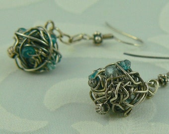 Blue Topaz Sterling Silver earrings