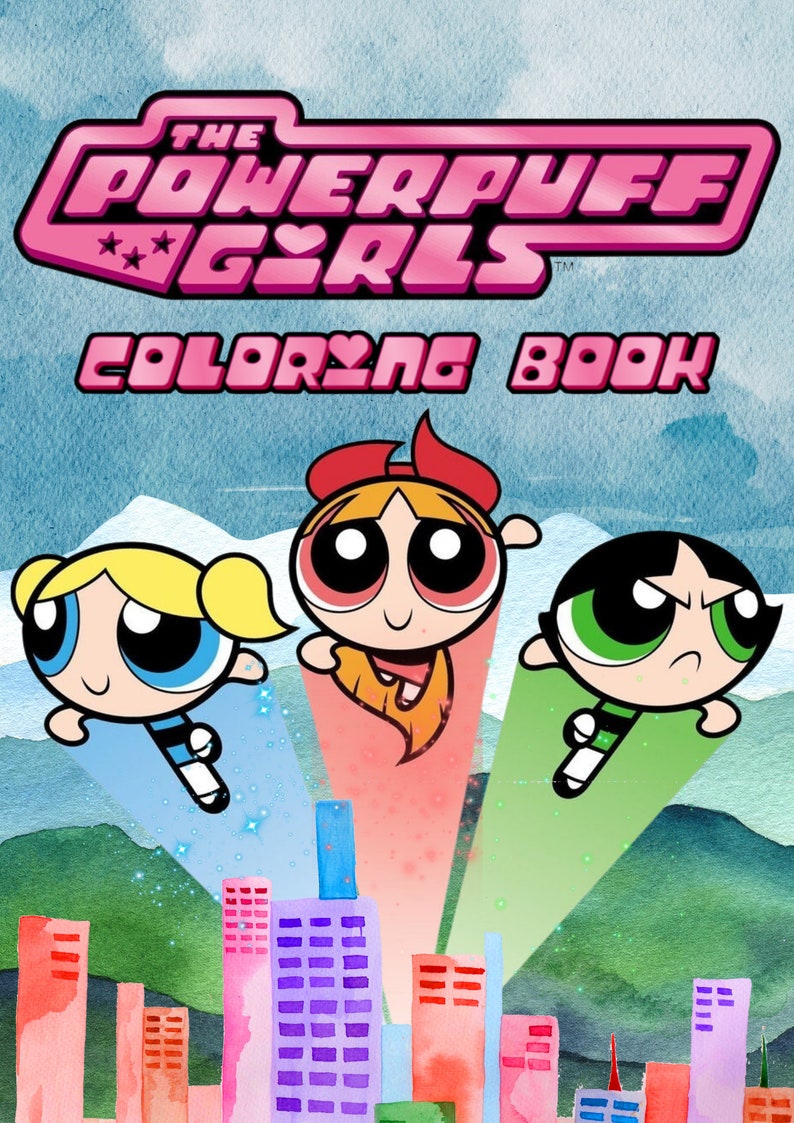 Printable Powerpuff Girls Coloring Book, Instant Download - Etsy Australia