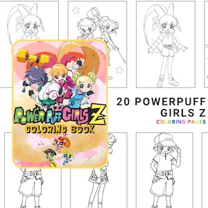 Printable Powerpuff Girls Z Coloring Book, Instant Download