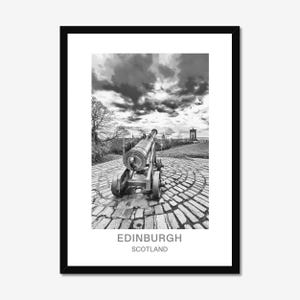 Edinburgh, Scotland | Calton Hill | Black & White Framed Travel Print | Edinburgh Print | Edinburgh Wall Art Decor | Graduation Gift