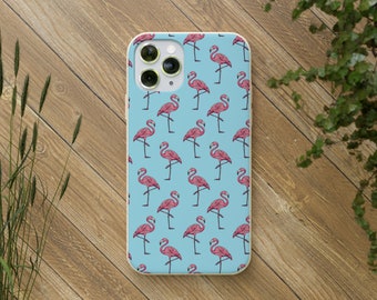 Patrón de flamenco: fundas de teléfono biodegradables para iPhone, Samsung Galaxy, Google Pixel
