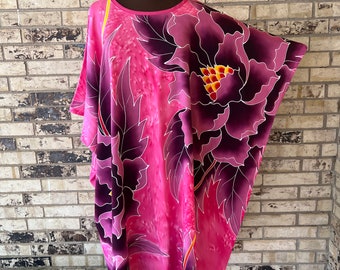 Tunic Extra Long, Plus Size, Pink Premium Rayon Fabric, Autumn Free Shipping