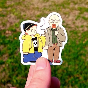 Pegatina impermeable de Breaking Bad - Walter y Jessie - Vinilo