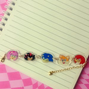 Sonic Acrylic Charm Bracelet | Sonic and Friends Acrylic Bracelet