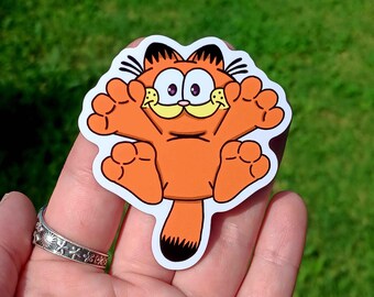 Chubby Garf Sticker | Waterproof Lasagna Cat Decal