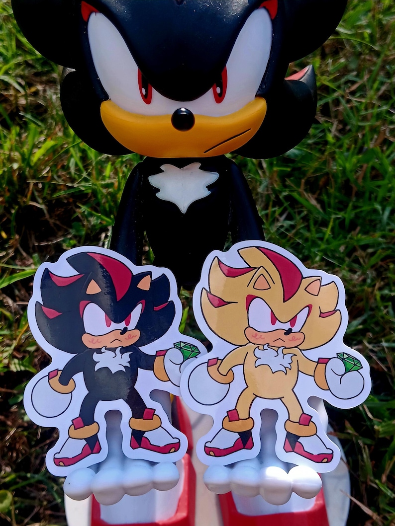 Chibi Shadow the Hedgehog Waterproof Vinyl Sticker - Etsy