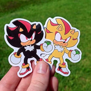 Adesivo à prova d'água Chibi Shadow The Hedgehog - Adesivo de vinil Super Shadow