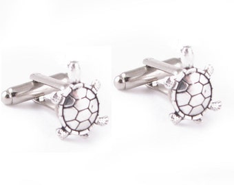 Turtle Cufflinks, Handmade cuff links, Men Cuff links Gift, Animal cufflinks