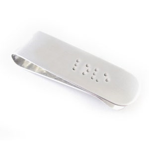 Braille Love Money Clip, Personalized Hand-Stamped Money Holder, Gifts for Blind, Visually Impired