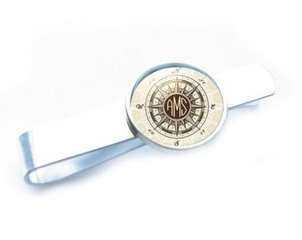 we are Forever family Black Compass Tie Clip Voyage Steampunk Tie Clip Traveler Gift Vintage Compass Tie Clip NOT REALCompass
