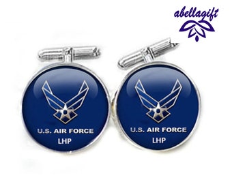 Airforce Personalized Initials Cufflinks