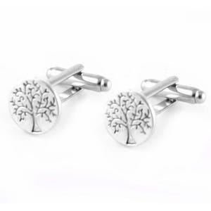 Tree Cufflinks, Tree of Life Cufflinks, Men Silver Fathers Wedding Birthday Gift