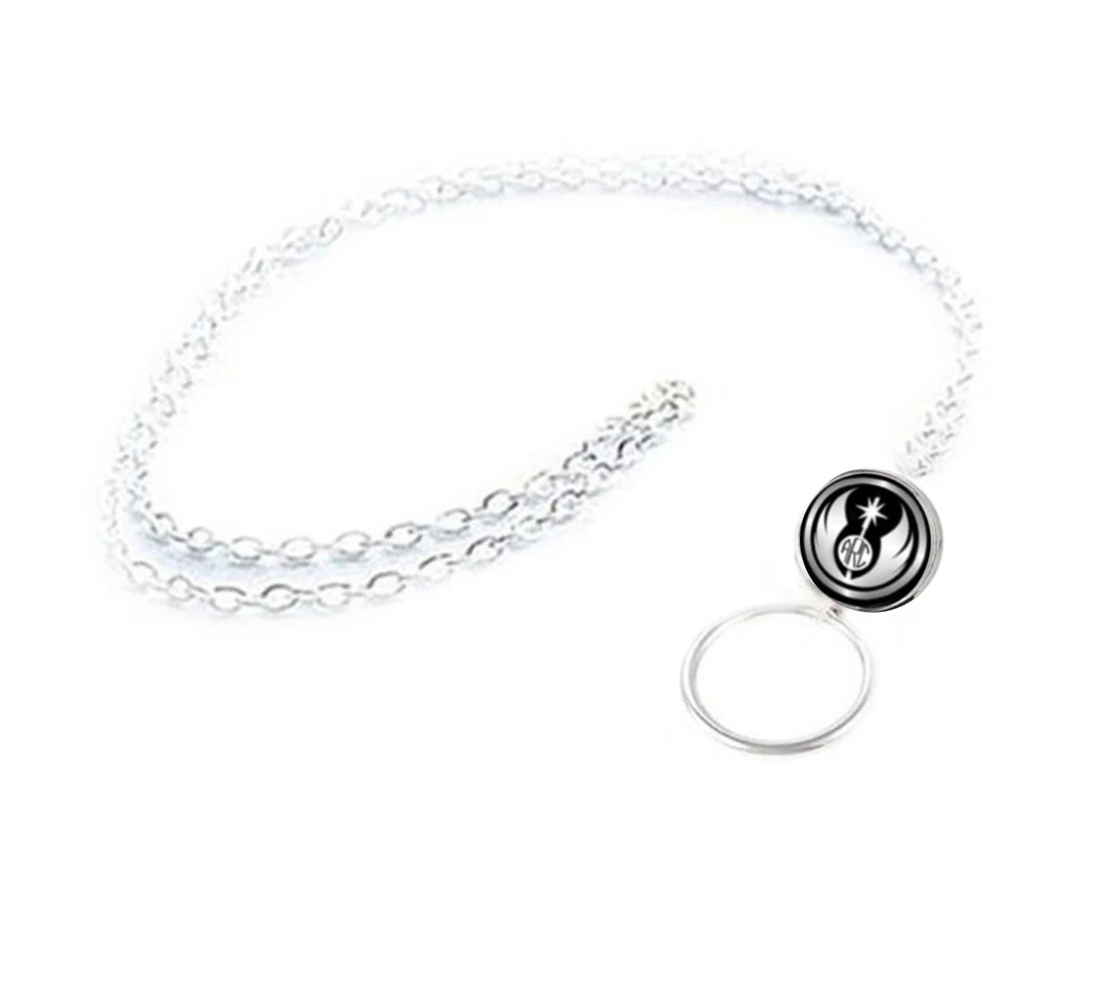 Black Jedi Monogram Eyeglass Chain Badge Holder