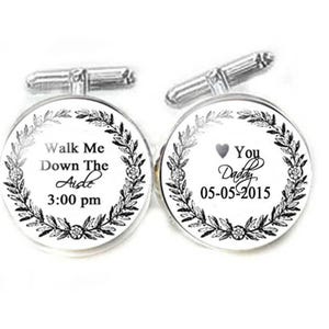 Custom Father of the Bride Wedding Cufflinks