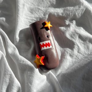 Domo Handmade Lighter Sleeve / Kawaii Monster Lighter Case / Cute Grunge Polymer Clay  / Weird Cute Gift / Smoke Accessory
