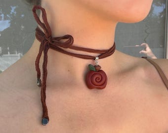 Collier fait main pomme Juminocore Soie Habotai