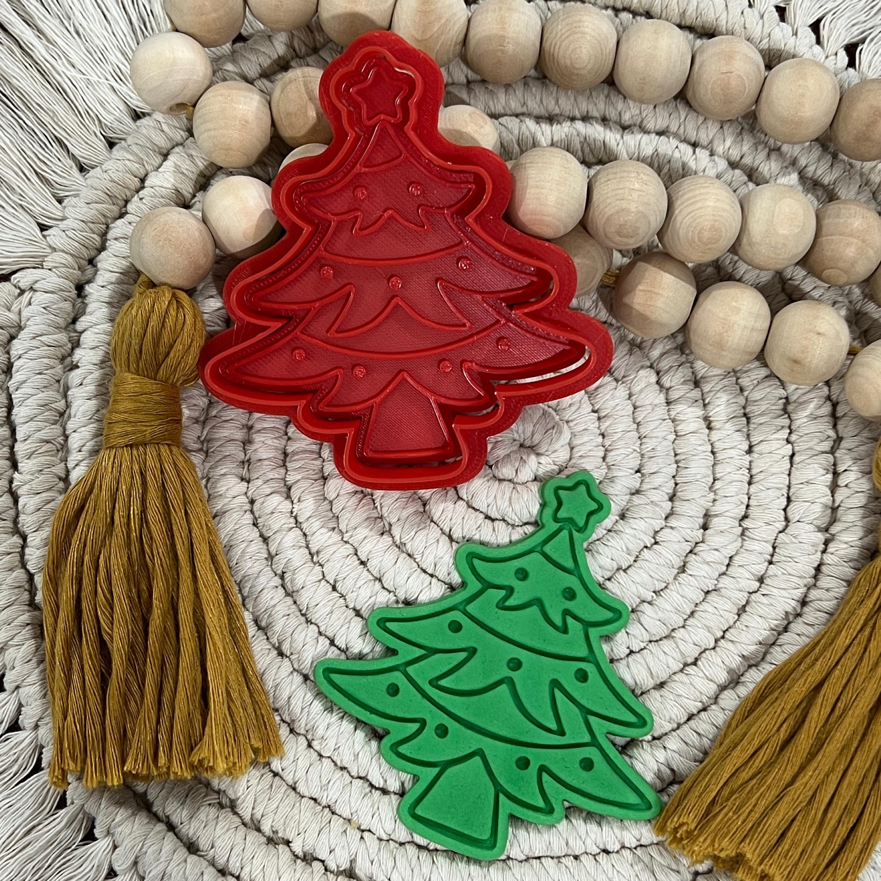 Fondant Embosser Stamp and Cookie Cutter Set Christmas Tree - Etsy ...