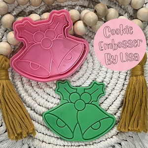Fondant Embosser Stamp and Cookie Cutter Set Christmas Bells