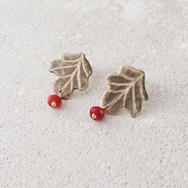 Small Leaf Earrings Etsy