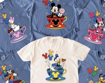 Mickey and Friends Snacking Shirt, Disney Snacks Shirt, Disneyland Vacation Shirt, Disney Tea Cup Shirt, Disney Kids Matching Shirt