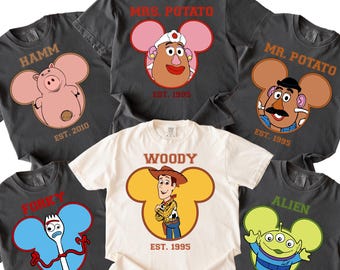 Toy Story Characters Shirt, Woody and Jessie Shirt, Buzz Lightyear Shirt, Disneyland Group Shirt, Toy Story Lovers Matching Shirt