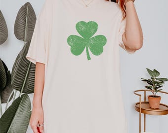 St. Patrick's Three Leaf Clover Shirt, Comfort Colors® Shamrock Tee, Three Leaf Clover Shirt, Lucky Leaf Tee, Gift for St. Patrick's Day