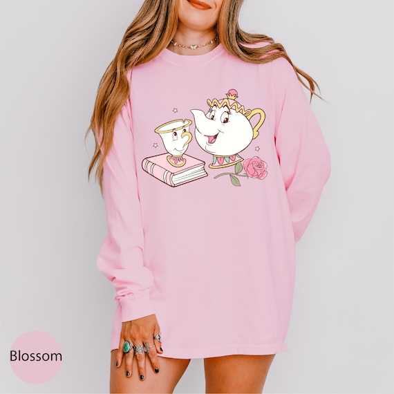Comfort Colors® Mrs. Potts and Chip Long Sleeve Shirt, Beauty and The Beast Long Sleeve, Disneyworld Shirt, Disney Long Sleeve Tee