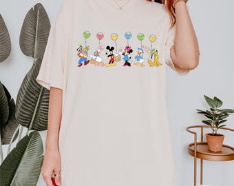 Mickey and Friends Easter Shirt, Disney Balloons Shirt, Happy Easter Eggs, Comfort Colors® Disneyland Family Shirts, Disney Easter Gifts