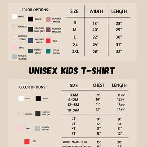 a poster with different colors and sizes of clothing