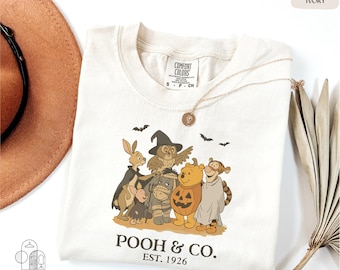 Comfort Colors® Pooh and Co Est 1926 Shirt, Winnie The Pooh Halloween Shirt, Pooh and Friends Halloween Party Shirt, Pooh Bear Halloween Tee