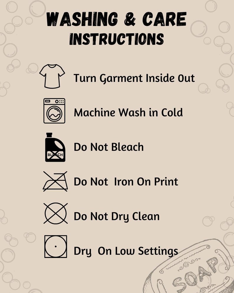 Washing & Care Instructions