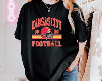Comfort Colors® Retro Kansas City Shirt, Vintage Kansas City Tee, NFL Football Shirt, Game Day Shirt, Kansas City Fan Gifts, Kansas City