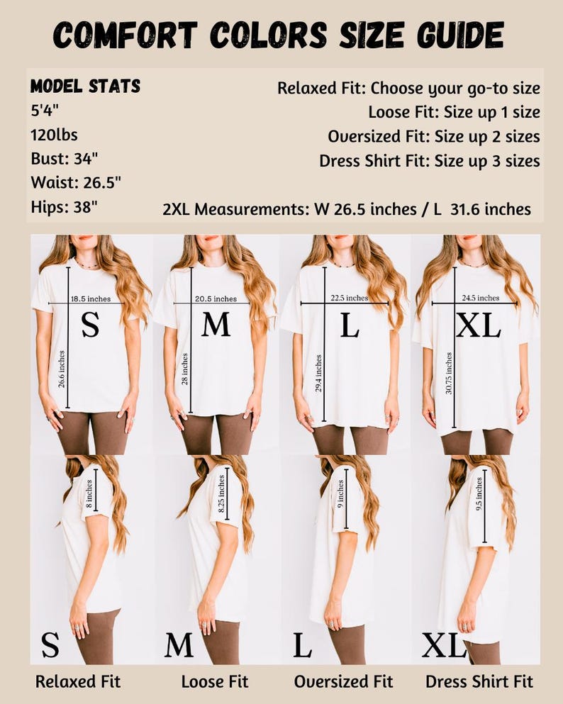 a woman's size guide for a dress