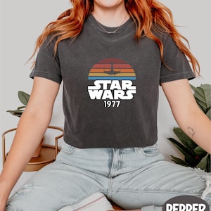 Star Wars Shirt, Comfort Colors® Gift for Star Wars Fan, Star Wars 1977 Tee, Disney Star Wars Tee, Galaxy&#39;s Edge Tee, Retro Star Wars Shirt