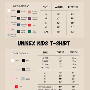 a poster with different colors and sizes of clothing