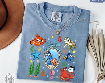 Comfort Colors® Disney Finding Nemo Shirt, Disney Pixar Shirt, Finding Nemo Characters Shirt, Dory Shirt, Squirt Shirt, Nemo and Friends Tee