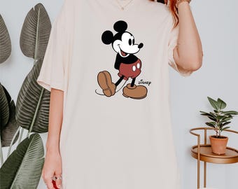 Disney Classic Mickey Mouse Shirt, Comfort Colors® Mickey Pose Shirt, Retro Mickey Tee, Vintage Style Disney Mickey, Disney Retro Shirt