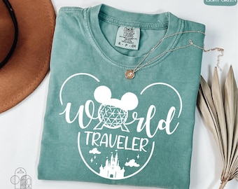 Comfort Colors® World Traveler Shirt, Epcot Shirt, Mickey Shirt, Magic Kingdom Shirt, Disney Epcot Shirt, Epcot Trip Shirt, Disneyland Shirt