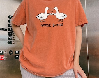 Comfort Colors® Cute Goose Shirt, Goose Lover Gift Tee, Funny Goose Tee, Goose Bumps Shirt