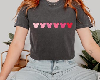 Comfort Colors® Disney Mickey Shirt, Mickey Valentine Shirt, Disneyland Shirt, Mickey Ears Tee, Disneyland Trip Family Tee, Disney Shirt