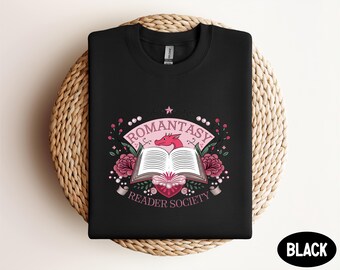 Romantasy Reader Society Sweatshirt, Fantasy Romantasy Reader Sweater, Bookish Sweatshirt, Sweatshirt for Bookworms, Romantasy Readers Gift