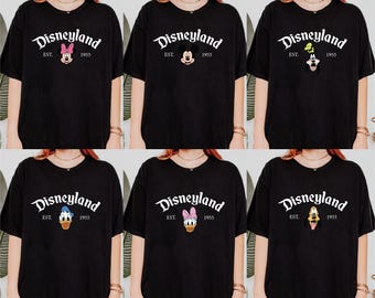 Disneyland Est. 1955 Shirt, Comfort Colors® Mickey and Friends Shirt, Disneyland Family Vacation Shirt, Disneyland Trip Tee, Matching Shirts
