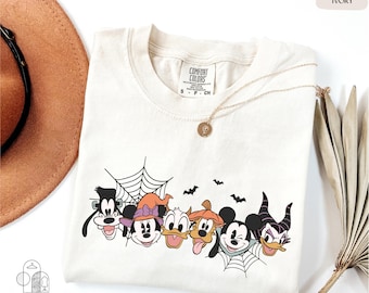 Comfort Colors® Mickey and Friends Halloween Shirt, Disney Squad Halloween Party Shirt, Disneyland Halloween Shirt, WDW Spooky Season Shirt